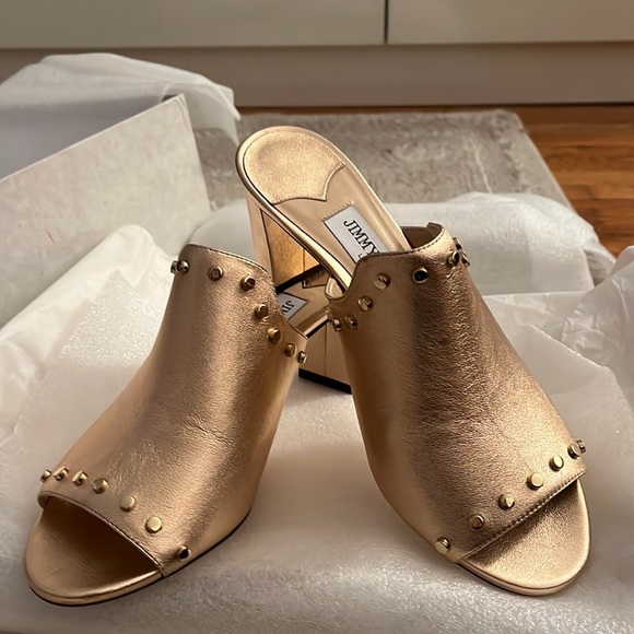 Jimmy Choo women shoes new color tea/rose/gold size 7,5 B. - Picture 2 of 6